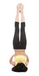 young yoga female doing yogatic exericise