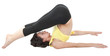 young yoga female doing yogatic exericise