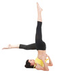 young yoga female doing yogatic exericise
