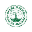 Rio de Janeiro grunge rubber stamp