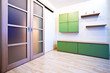 Emty hall with doors and bookcases Emty hall with doors and bookcases
