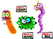 vector cartoon Germs 03