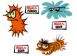 Vector cartoon Germs 02