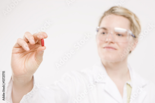 Photo: Holding Medicine Smiling Holding Medicine Smiling