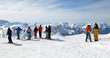 groupe de skieurs