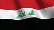 Flag of Iraq waving in the wind - seamless loop