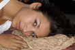 Young woman sleeping on vehicle seat, close-up, Havana, Cuba