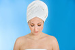 Frau bei Wellness