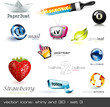 vector icon set: shiny and 3d III