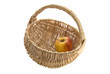 Apple in to wicker basket