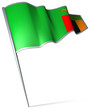 Flag pin - Zambia Flag pin - Zambia