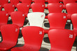 Tribune seats in a stadium