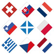 set of 9 square vector flags set of 9 square vector flags