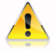 Warning glossy icon