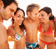 Posing: Cheerful group of friends
