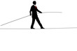 homme d'affaire en equilibre