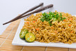 Asian noodle dish (Pancit) with Philippine lime on the side Asian noodle dish (Pancit) with Philippine lime on the side