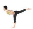 Young woman doing yoga exercise