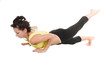 Young woman doing yoga exercise