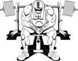 Body builder B&W