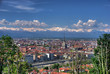 View of Turin city from the hill