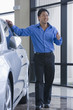 Man shopping for a new car