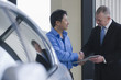Man purchasing a new car