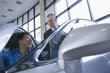Man shopping for a new car