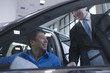 Man shopping for a new car