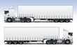 Vector: Semi-Trailer Truck Semi-Trailer Truck