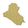 Iraq map with sand