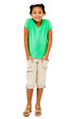Girl standing with hands in pockets