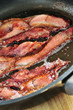 Bacon frying in a pan