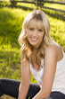 Photo : Beautiful blond girl, outside Beautiful blond girl, outside