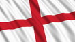 Flag of England waving in the wind - seamless loop
