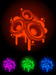 neon speaker symbol.