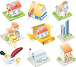 Vector real estate icon set