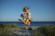 jump on the beach