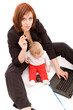 Businesswoman with baby Businesswoman with baby