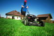 Mowing the lawn