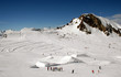 Skiers on mountainside