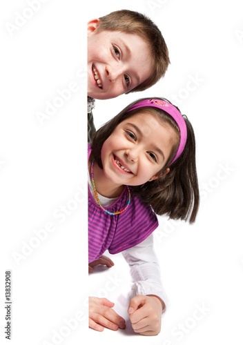 Enfants et pancarte