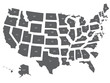 A vector map with all states in separate layers.