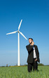 smart ecologic business man concept freetime in nature