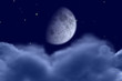 Sky, Clouds and moon