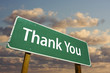 Thank You Green Road Sign Thank You Green Road Sign