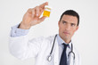 Concerned Doctor With Sample