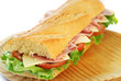 baguette sandwich with ham and cheese