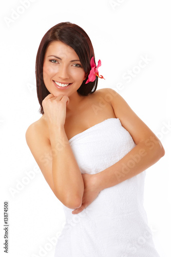 Beautiful Woman With Towel
