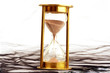 Hours glass in a water appearence cloth